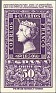 Spain 1950 Spanish Stamp Centenary 50 CTS Purple Edifil 1075. Spain 1950 1075 Queen Isabel II. Uploaded by susofe